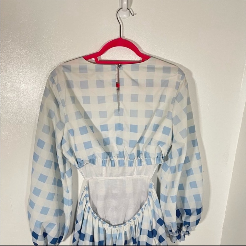 EUC Staud Blanche Ombré Gingham Dress Large - Picture 6 of 8